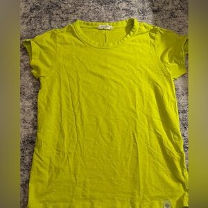 rag & bone Neon Yellow Short Sleeve Tee